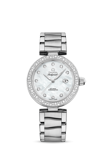 Omega LadyMatic Co-Axial 34 Stainless Steel / Diamond / MOP / Bracelet